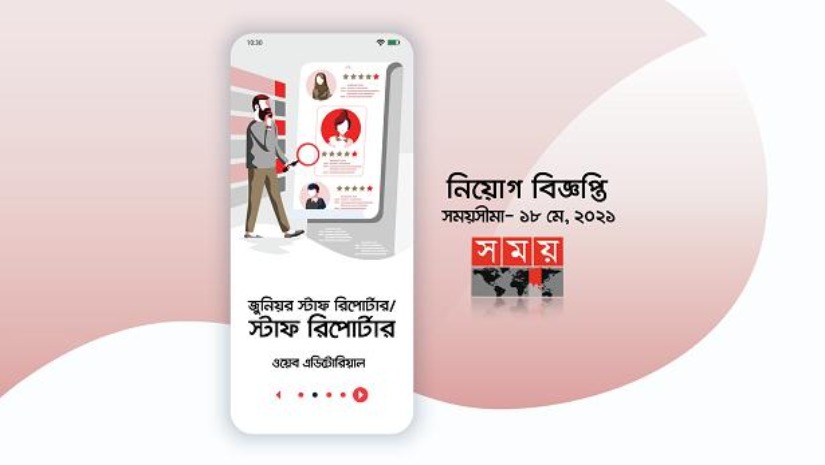 সময় টিভির নিয়োগ বিজ্ঞপ্তির পোস্টার