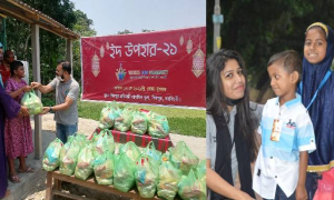 মহামারীতে সকল শ্রেণির মানুষের সাথে ঈদ আনন্দ ভাগাভাগি