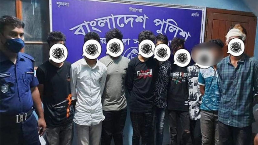 কিশোর গ্যাংয়ের ৯ সদস্য আটক