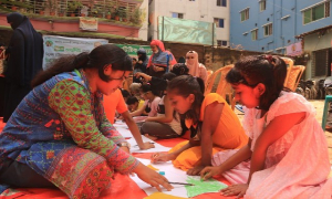 প্রধানমন্ত্রীর জন্মদিনে অটিজম শিশুদের চিত্রাঙ্গন