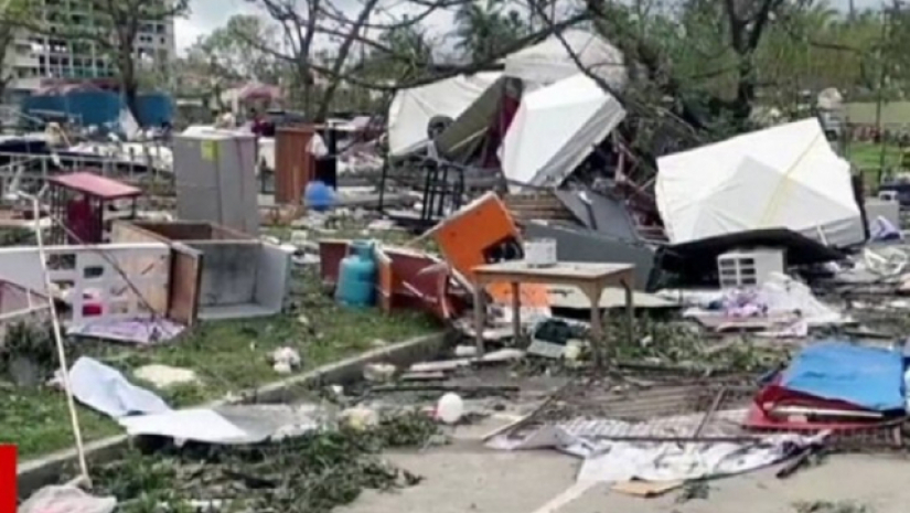 টাইফুন ‘রাই’-এর আঘাতে ফিলিপাইনে ধ্বংসলীলার চিত্র