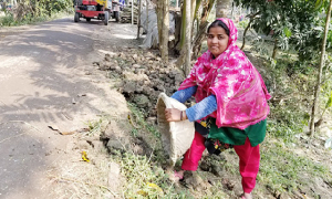 মেম্বার হয়েও মাটি কেটে চালাচ্ছেন সংসার