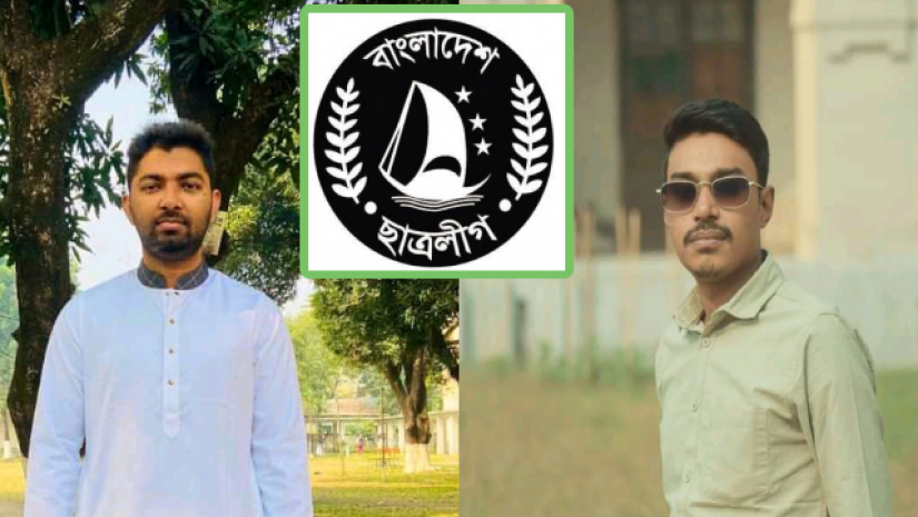 সলিমুল্লাহ মুসলিম হলের নতুন সভাপতি তানভীর সিকদার ও সাধারণ সম্পাদক মিশাত সরকার।