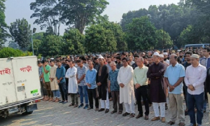 রাবি ছাত্র শাহরিয়ারের জানাজায় শিক্ষক-শিক্ষার্থীদের ঢল