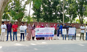 ৬ দফা দাবিতে নন-ক্যাডার সুপারিশ প্রত্যাশীদের মানববন্ধন