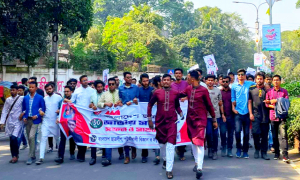 শতাধিক নেতা-কর্মী নিয়ে কেন্দ্রীয় সম্মেলনে পবিপ্রবি ছাত্রলীগ