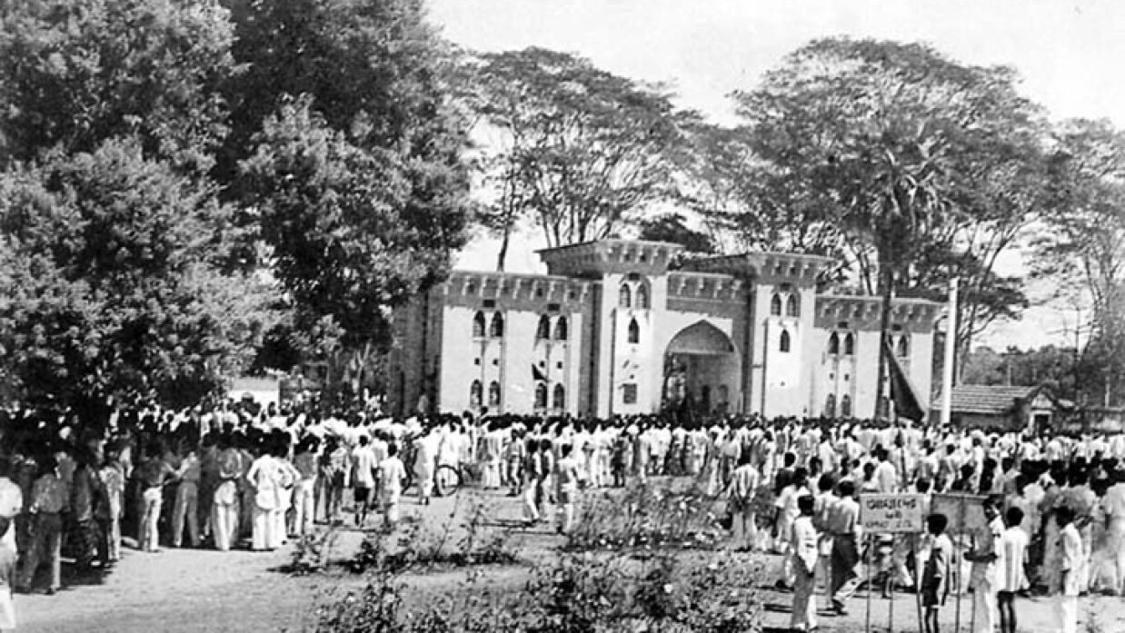 ১৯৫২ সালের একুশে ফেব্রুয়ারি ভাষা আন্দোলনে ঢাবি শিক্ষার্থীদের সরাসরি অংশগ্রহণ