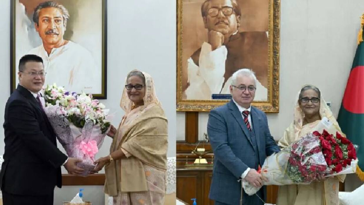 প্রধানমন্ত্রীকে অভিনন্দন জানালেন চীন-রাশিয়ার রাষ্ট্রদূত