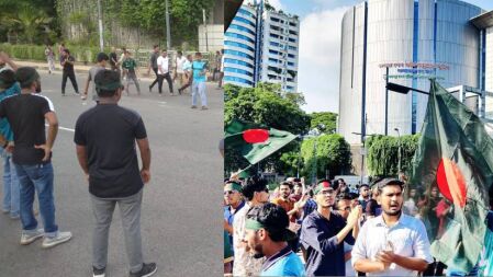 এবার ইন্টারকন্টিনেন্টাল মোড় অবরোধ কোটা সংস্কার আন্দোলনকারীদের