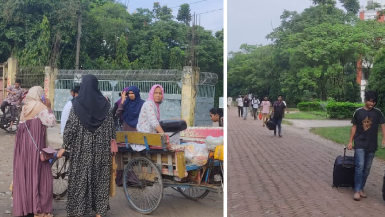 হল ছাড়তে শুরু করেছেন শিক্ষার্থীরা