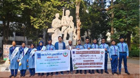 ১৫০ কিমি পথ পায়ে হেঁটে পরিভ্রমণ কর‌বে ঢাবি রোভার স্কাউট গ্রুপের তিনটি দল