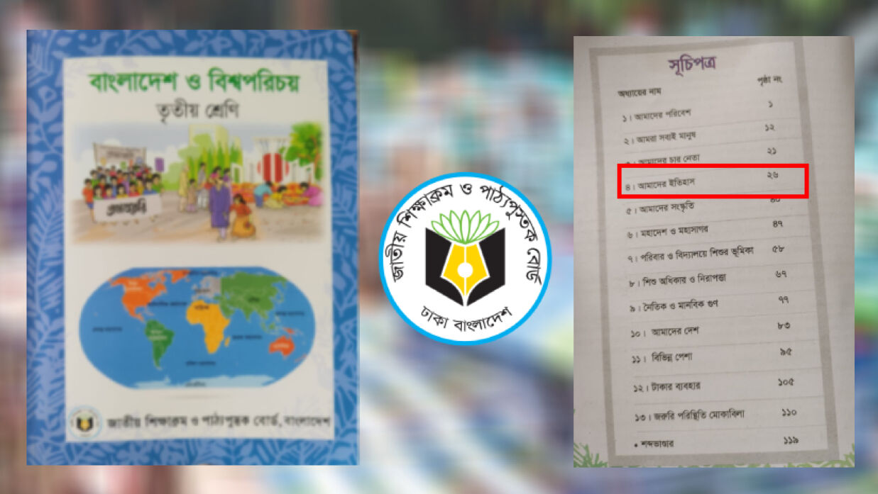 তৃতীয় শ্রেণির বাংলাদেশ ও বিশ্ব পরিচয় বইয়ের প্রচ্ছদ ও সূচিপত্র