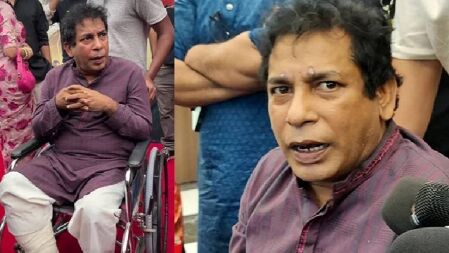  হুইলচেয়ারে চলছেন মোশাররফ করিম